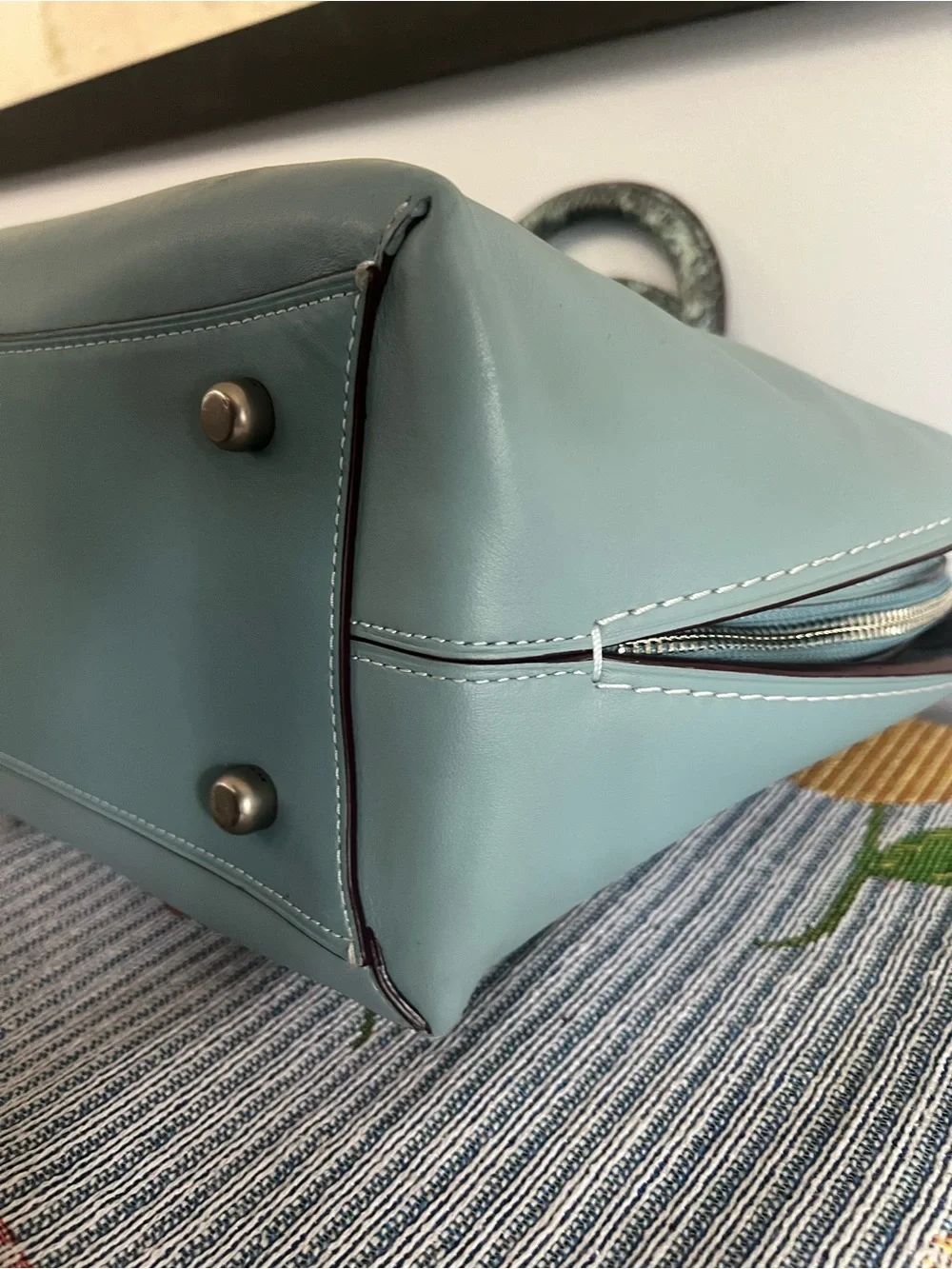 Coach 1941 Dakotah with Colorblock Snakeskin Detail Leather Satchel